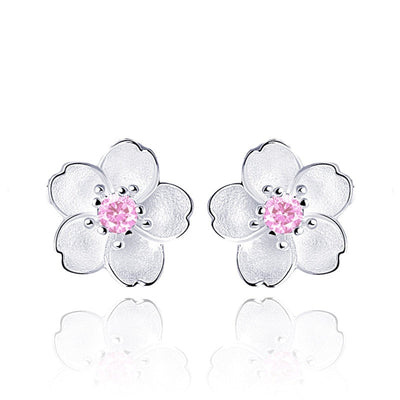 Pendientes Flor de Cerezo de Plata 925