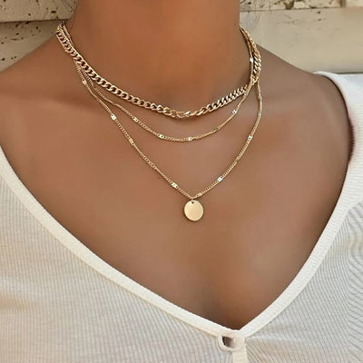Collar Vintage de Oro y Plata