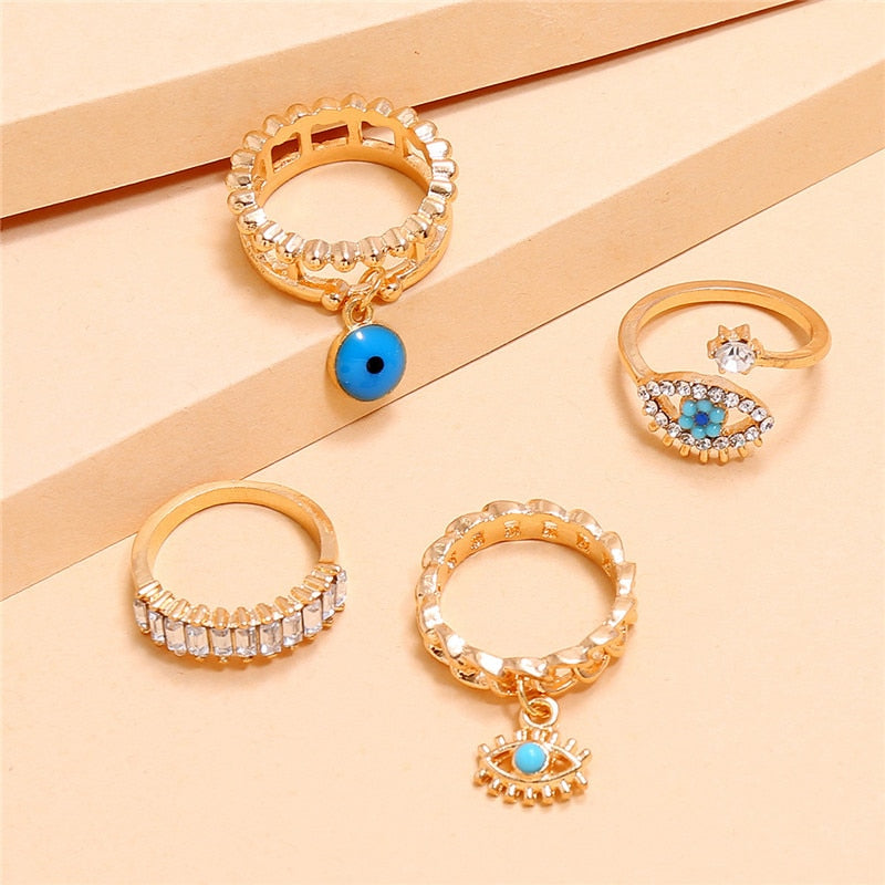 Pack de Anillos Ojos de la Suerte Hechos a Mano
