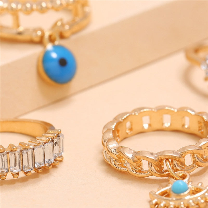 Pack de Anillos Ojos de la Suerte Hechos a Mano