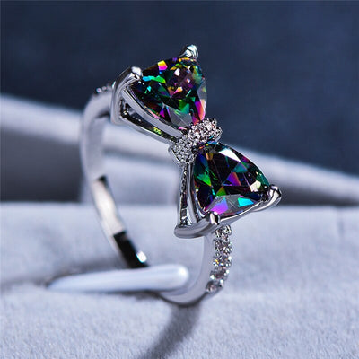 Anillo de Lazo con Piedras Preciosas