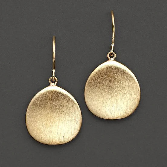 Aretes Vintage Placa Dorada